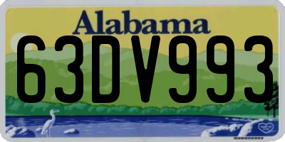 AL license plate 63DV993