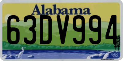 AL license plate 63DV994
