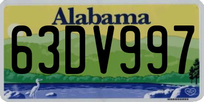 AL license plate 63DV997