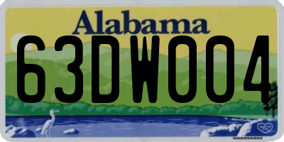 AL license plate 63DW004