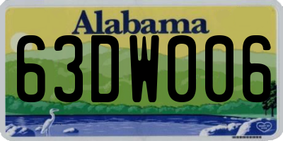 AL license plate 63DW006