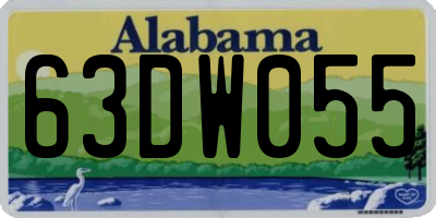 AL license plate 63DW055