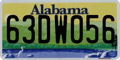 AL license plate 63DW056