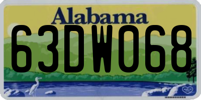 AL license plate 63DW068