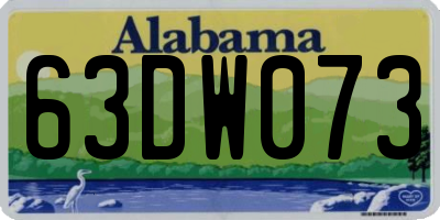 AL license plate 63DW073