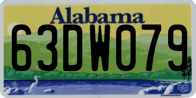AL license plate 63DW079