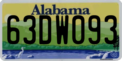 AL license plate 63DW093