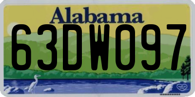 AL license plate 63DW097
