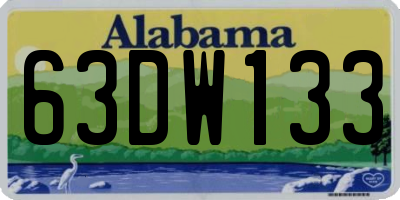 AL license plate 63DW133