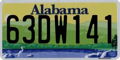 AL license plate 63DW141