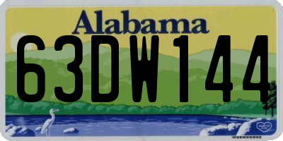 AL license plate 63DW144