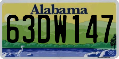 AL license plate 63DW147