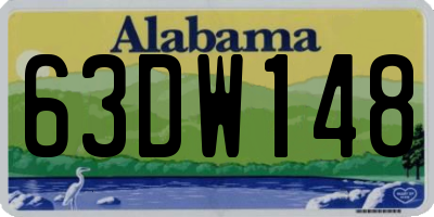 AL license plate 63DW148