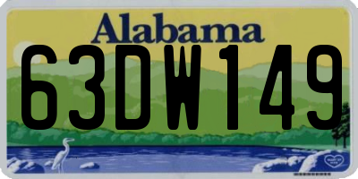 AL license plate 63DW149