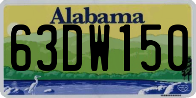 AL license plate 63DW150