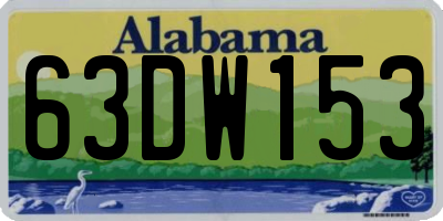 AL license plate 63DW153