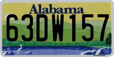 AL license plate 63DW157
