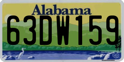AL license plate 63DW159