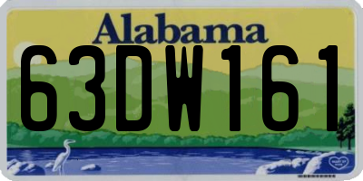 AL license plate 63DW161