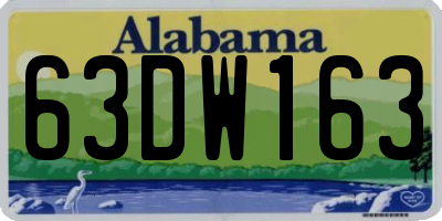 AL license plate 63DW163