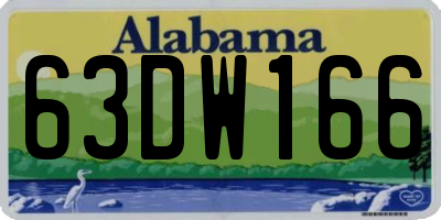 AL license plate 63DW166