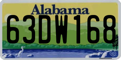 AL license plate 63DW168