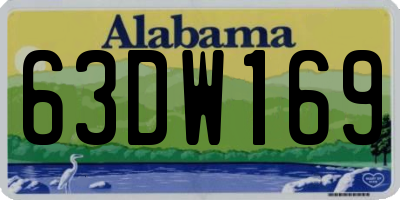 AL license plate 63DW169