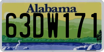 AL license plate 63DW171