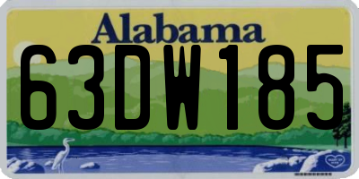 AL license plate 63DW185