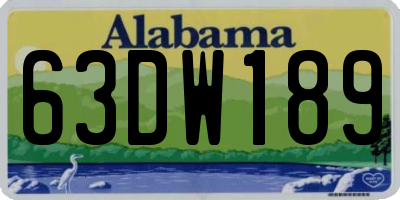 AL license plate 63DW189