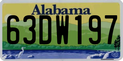 AL license plate 63DW197