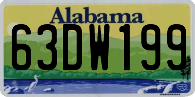 AL license plate 63DW199