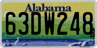 AL license plate 63DW248