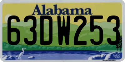 AL license plate 63DW253