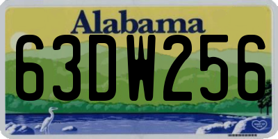 AL license plate 63DW256
