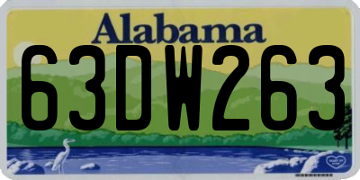 AL license plate 63DW263