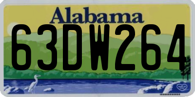 AL license plate 63DW264