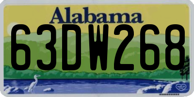 AL license plate 63DW268