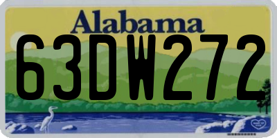 AL license plate 63DW272