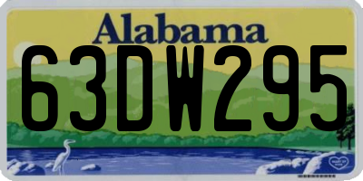 AL license plate 63DW295