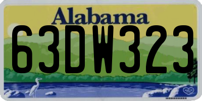AL license plate 63DW323