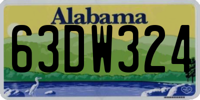 AL license plate 63DW324