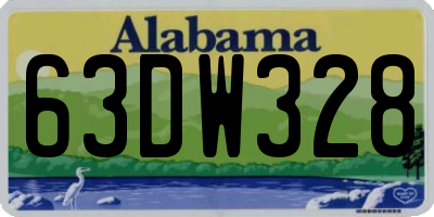 AL license plate 63DW328