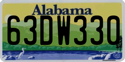 AL license plate 63DW330