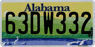 AL license plate 63DW332