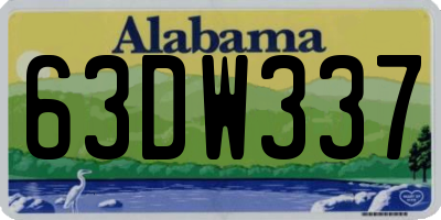AL license plate 63DW337