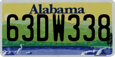 AL license plate 63DW338