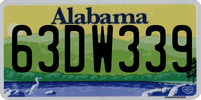 AL license plate 63DW339