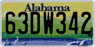 AL license plate 63DW342