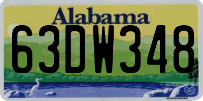 AL license plate 63DW348